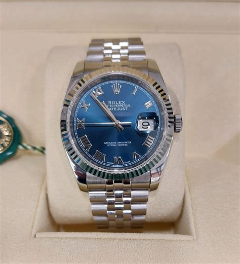 quadrante rolex datejust 36 Blu Numeri Romani 